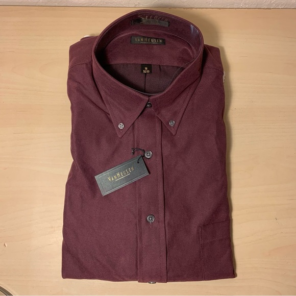 Van Heusen Other - NWT Van Heusen button down microfiber long sleeve collared dress shirt 16 32/33